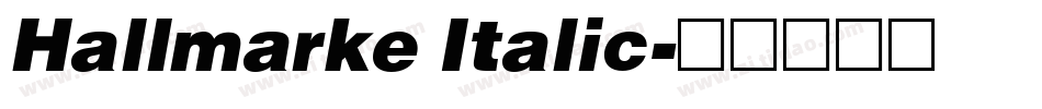 Hallmarke Italic字体转换